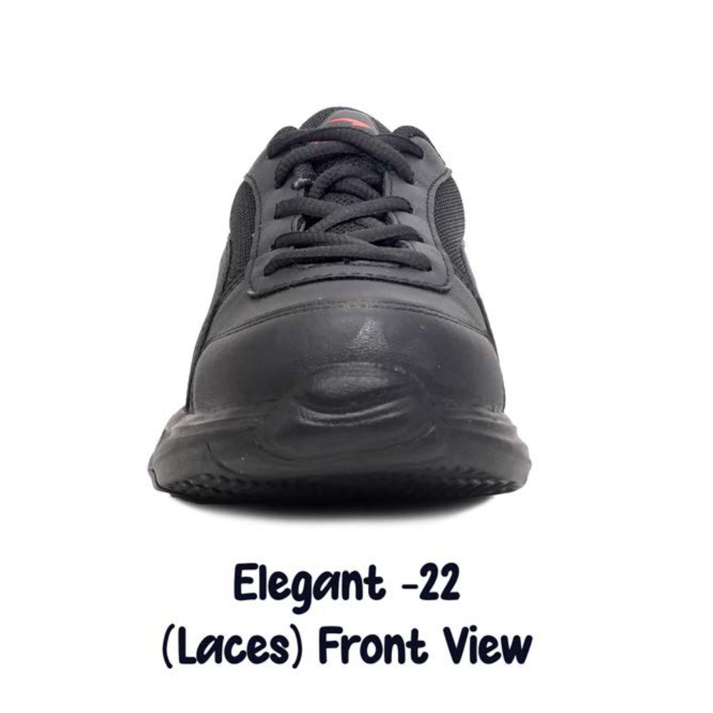 ASIAN Men's & Boys' Elegant 22 Black and Red Athletic Lace-Up Shoes.. GD Goenka School Shoes