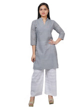Women Grey Kurta and Palazzo Set Pure Cotton XXXL