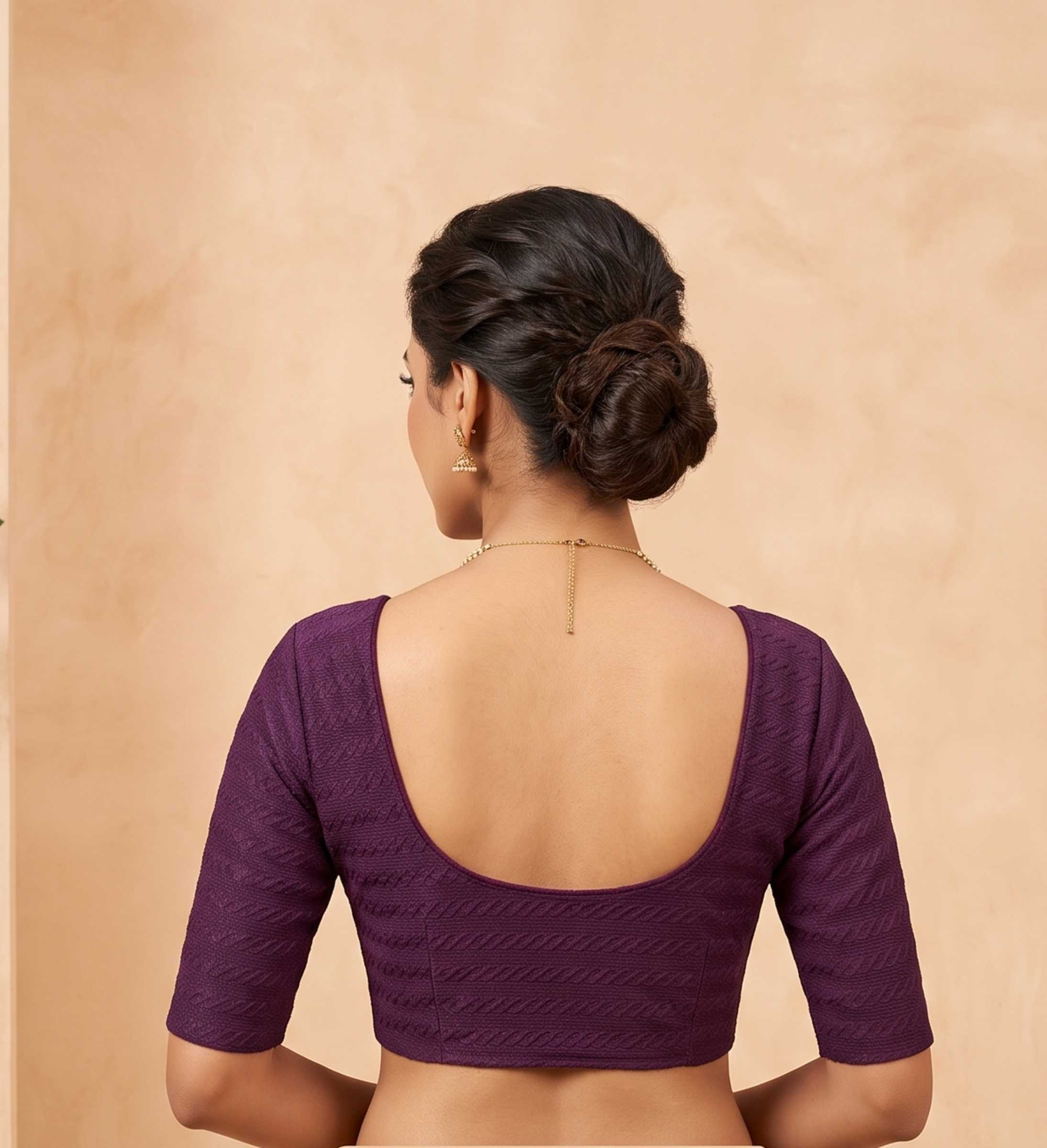 Trendzmy Women Woven Square Neck Cotton Blend Lycra Stretchable Readymade Saree Blouse