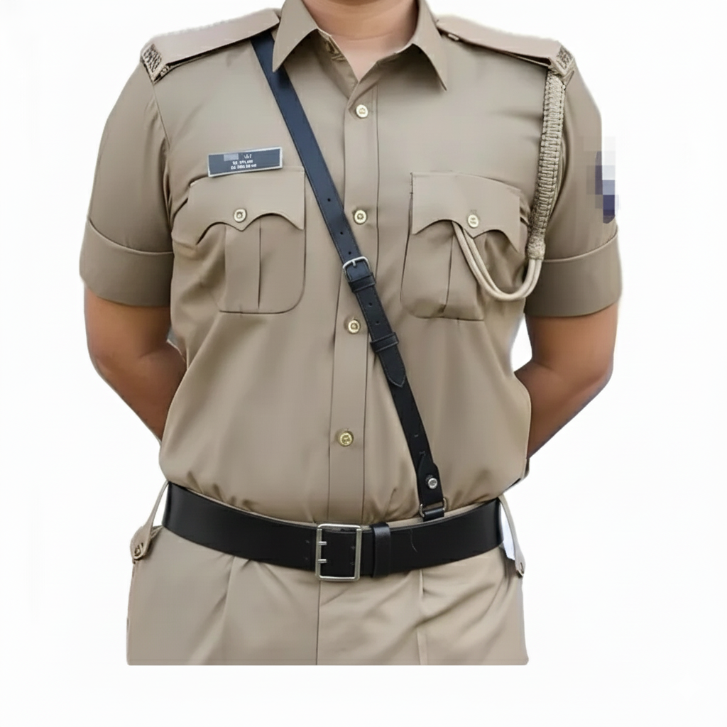 Regulation Police Cross-Strap,Dual-Point Support Belt_Black