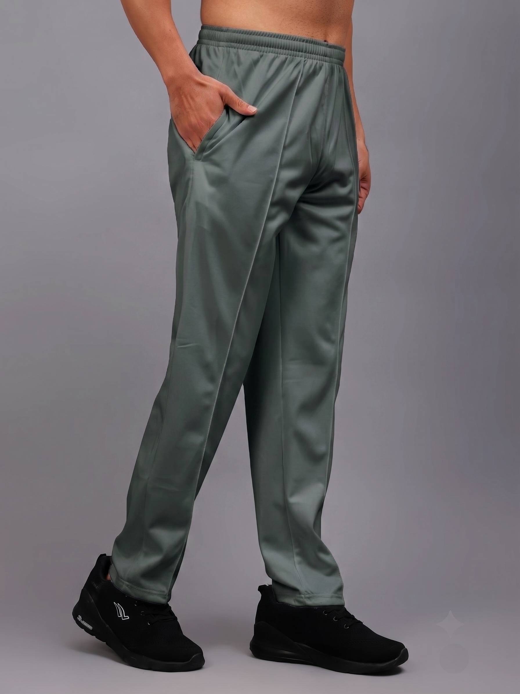 Shivnaresh Men's Light Grey TrenzPoly Track Pant - Premium Athletic Sportswear & Joggers