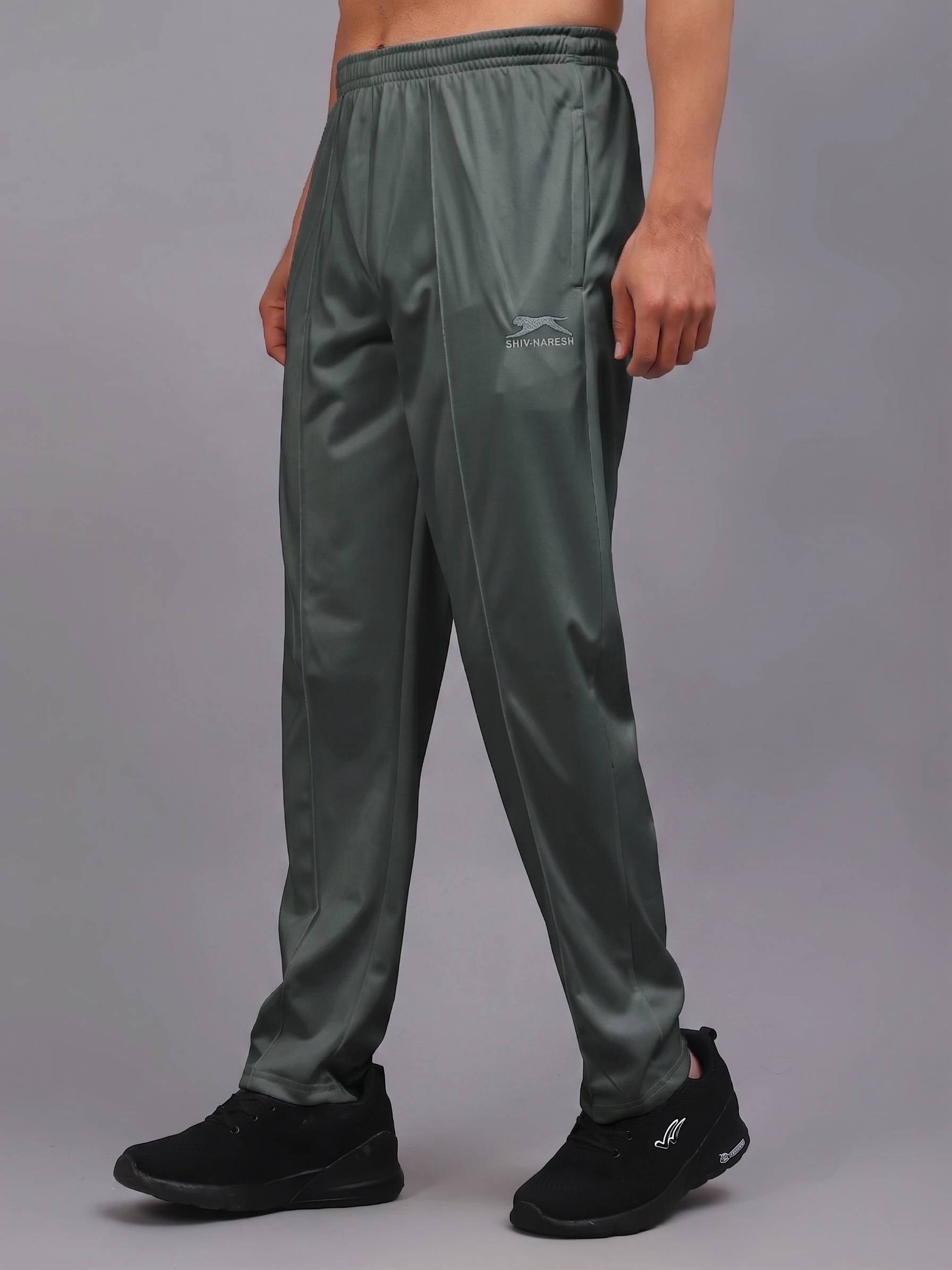 Shivnaresh Men's Light Grey TrenzPoly Track Pant - Premium Athletic Sportswear & Joggers
