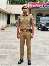 Official Tamil Nadu Special Police (TSP) Khaki Uniform | Made-to-Order on Kanchan Dark Khaki Fabric (Shade P-7200)