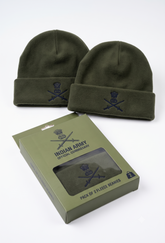 Army Military Woolen Caps for Men & Women, Topa for Winter Season Caps Green Pack Of 2 Military Green