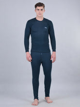 Trendzmy Men's Winter Thermal Top & Bottom Set | Soft Breathable Warm Innerwear | V-Neck | Random Color