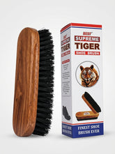Tiger Black Shoe Brush | Wooden Handle Shoe Cleaning Brush | Hard Bristle Polish Brush