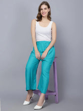 Women's Rama Green Plain Rayon Palazzo Default Title