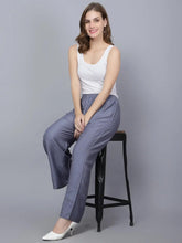 Women's Grey Plain Rayon Palazzo Default Title