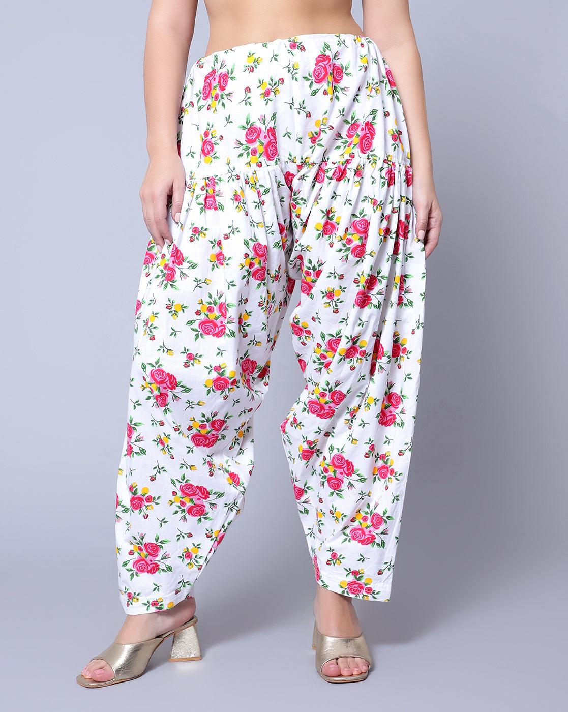 Pure Cotton Pink Printed Women Salwar