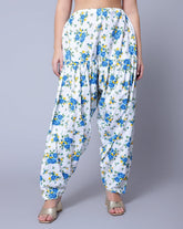 Pure Cotton Blue Printed Women Salwar Default Title
