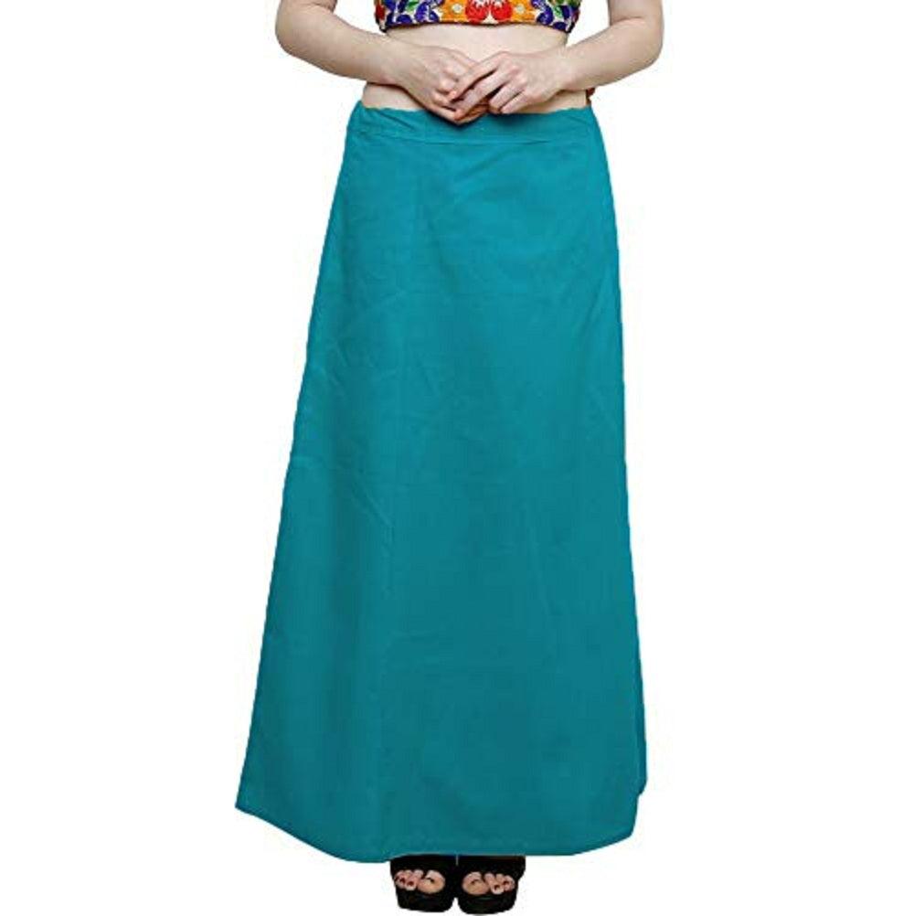 Clothing woman's Elegant Look Ethnic Wear Cotton Petticoat Sky Blue Pack of 1 Default Title