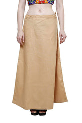 Clothing woman's Elegant Look Ethnic Wear Cotton Petticoat Beige Pack of 1 Default Title