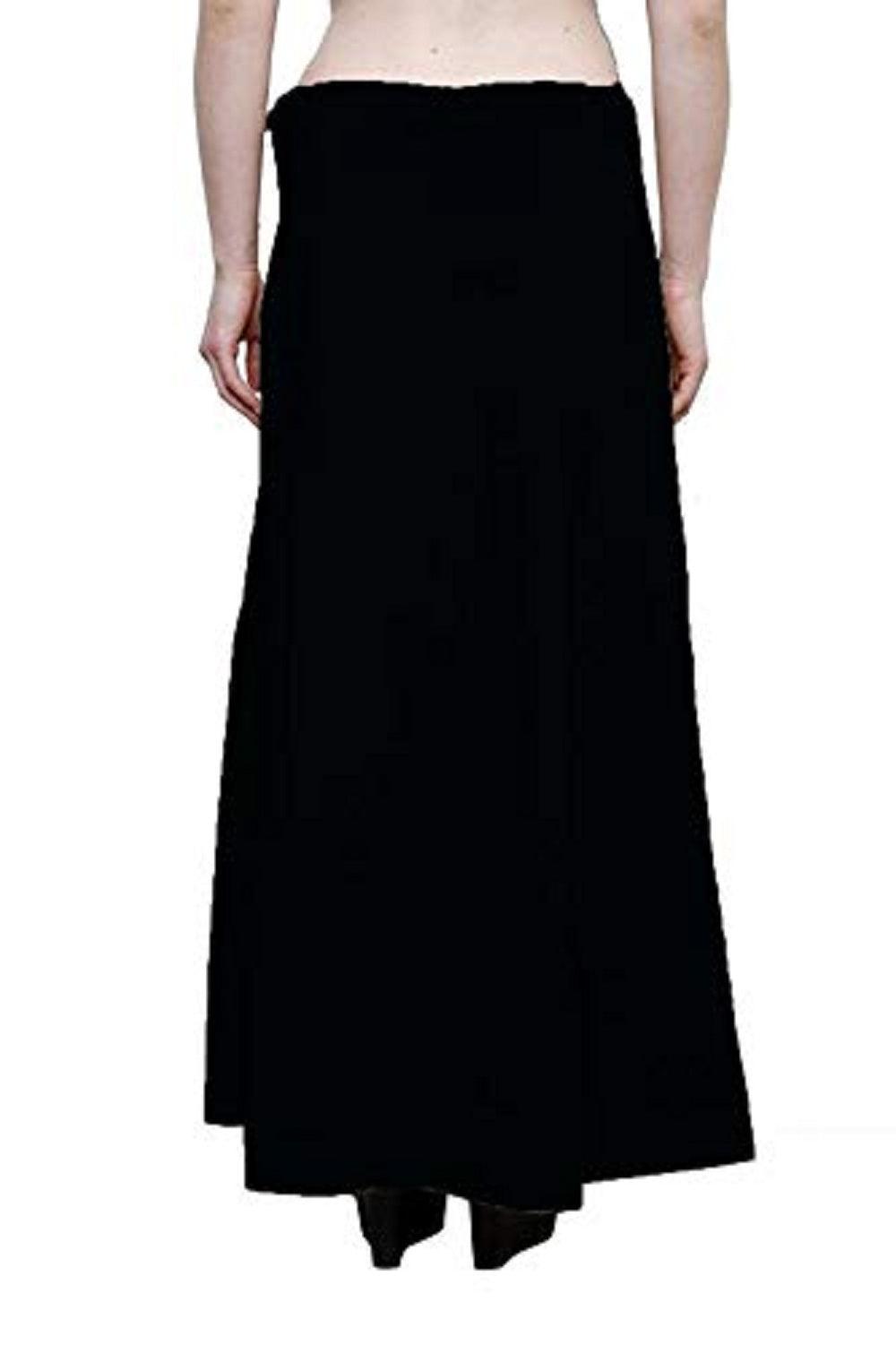 Clothing woman's Elegant Look Ethnic Wear Cotton Petticoat Black Pack of 1