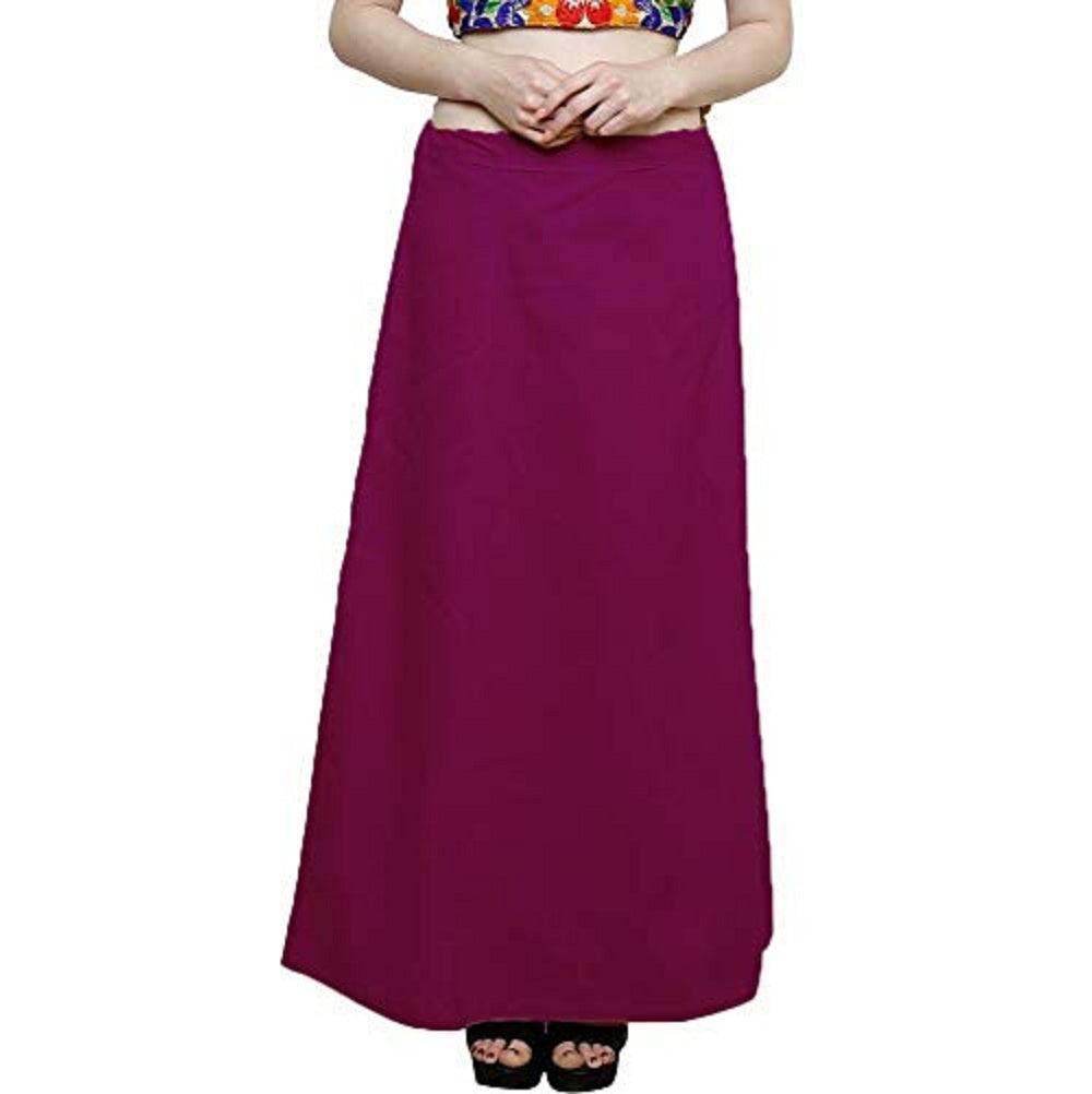 Clothing woman's Elegant Look Ethnic Wear Cotton Petticoat Magenta Pack of 1 Default Title