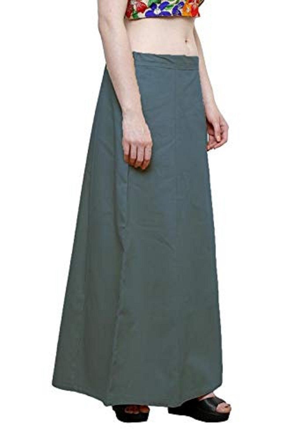 Clothing woman's Elegant Look Ethnic Wear Cotton Petticoat Grey Pack of 1