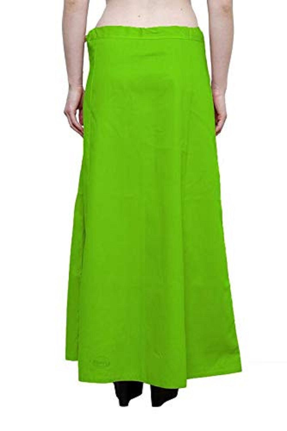 Singhania Clothing woman's Elegant Look Ethnic Wear Cotton Petticoat Perrot Green Pack of 1