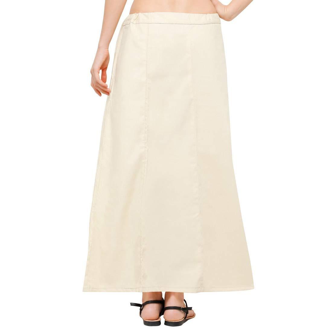 Clothing woman's Elegant Look Ethnic Wear Cotton Petticoat Cream Pack of 1