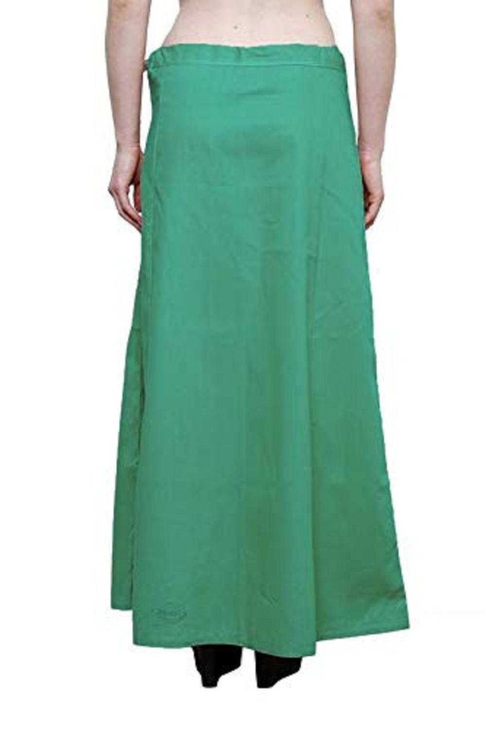 Clothing woman's Elegant Look Ethnic Wear Cotton Petticoat Light Green Pack of 1