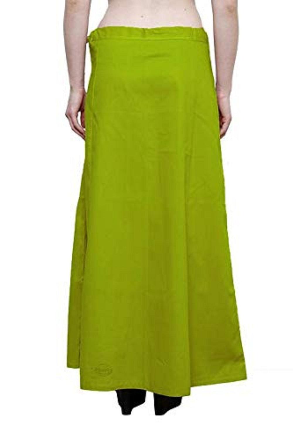 Clothing woman's Elegant Look Ethnic Wear Cotton Petticoat Light Mehandi Pack of 1