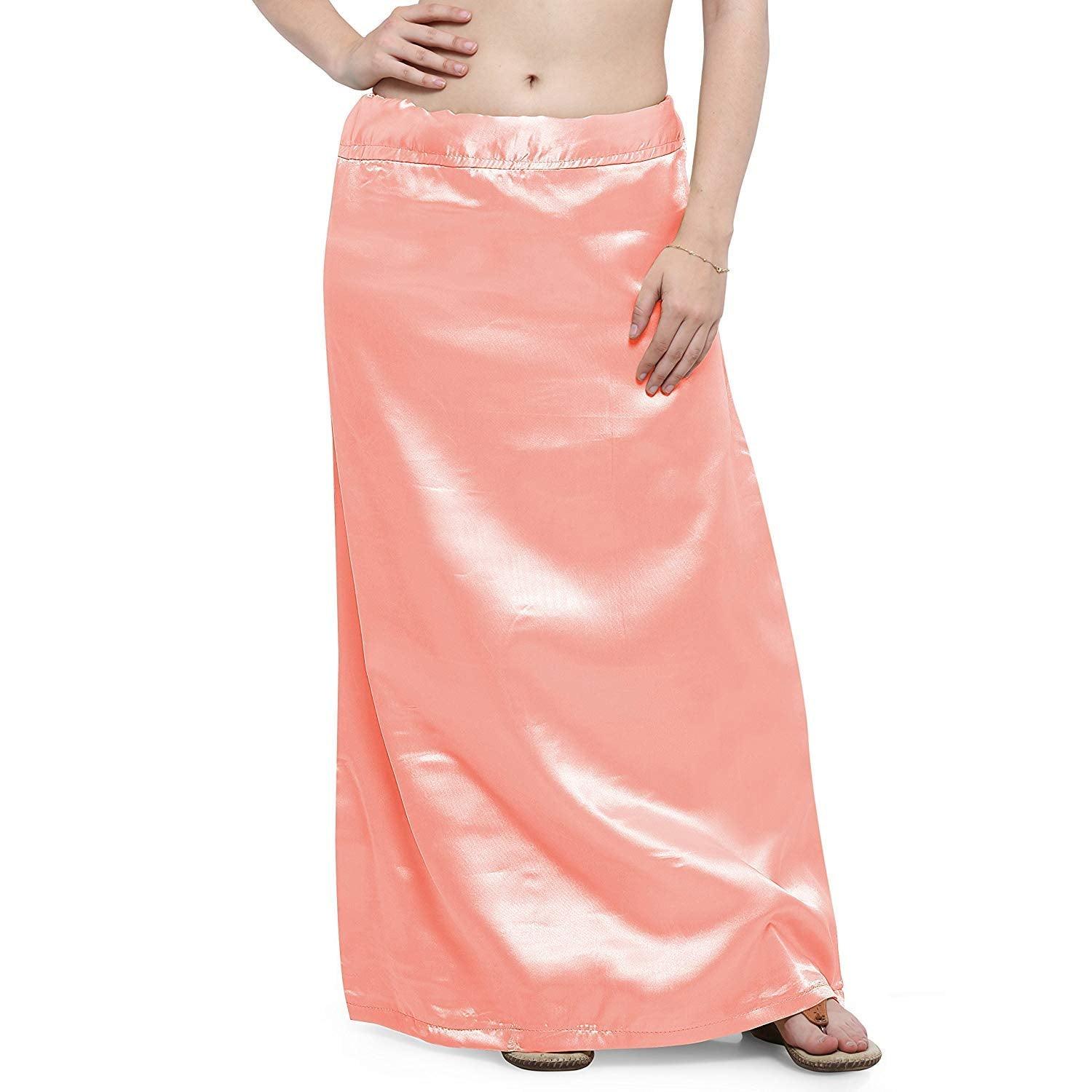 Woman's Satin Peach Petticoat Default Title