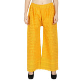 Woman's Cotton Full Chiken Plazzo Yellow Default Title