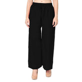 Woman's Rayon Plain Black Palazzo Default Title