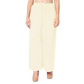 Women's Cream Plain Rayon Palazzo Default Title