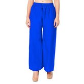 Woman's Rayon Plain Blue Palazzo Default Title