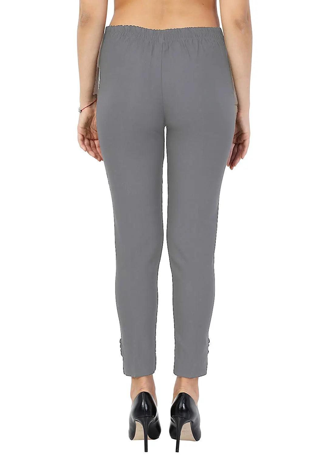 Women's Grey Plain Pant Palazzo