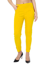 Women's Yellow Plain Pant Palazzo Default Title