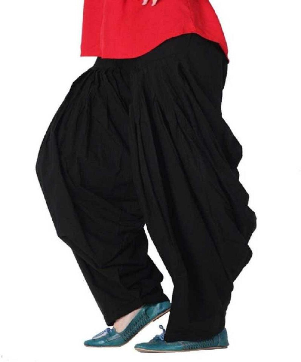 Cotton Solid Patiala Black Salwar