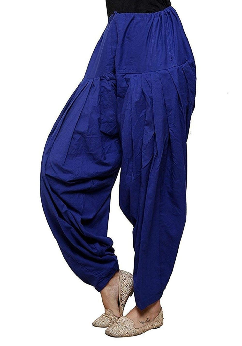 Pure Cotton Solid Women Ink Blue Baby Pink Salwar Pack of 2