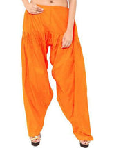 Cotton Solid Patiala Orange Salwar Default Title