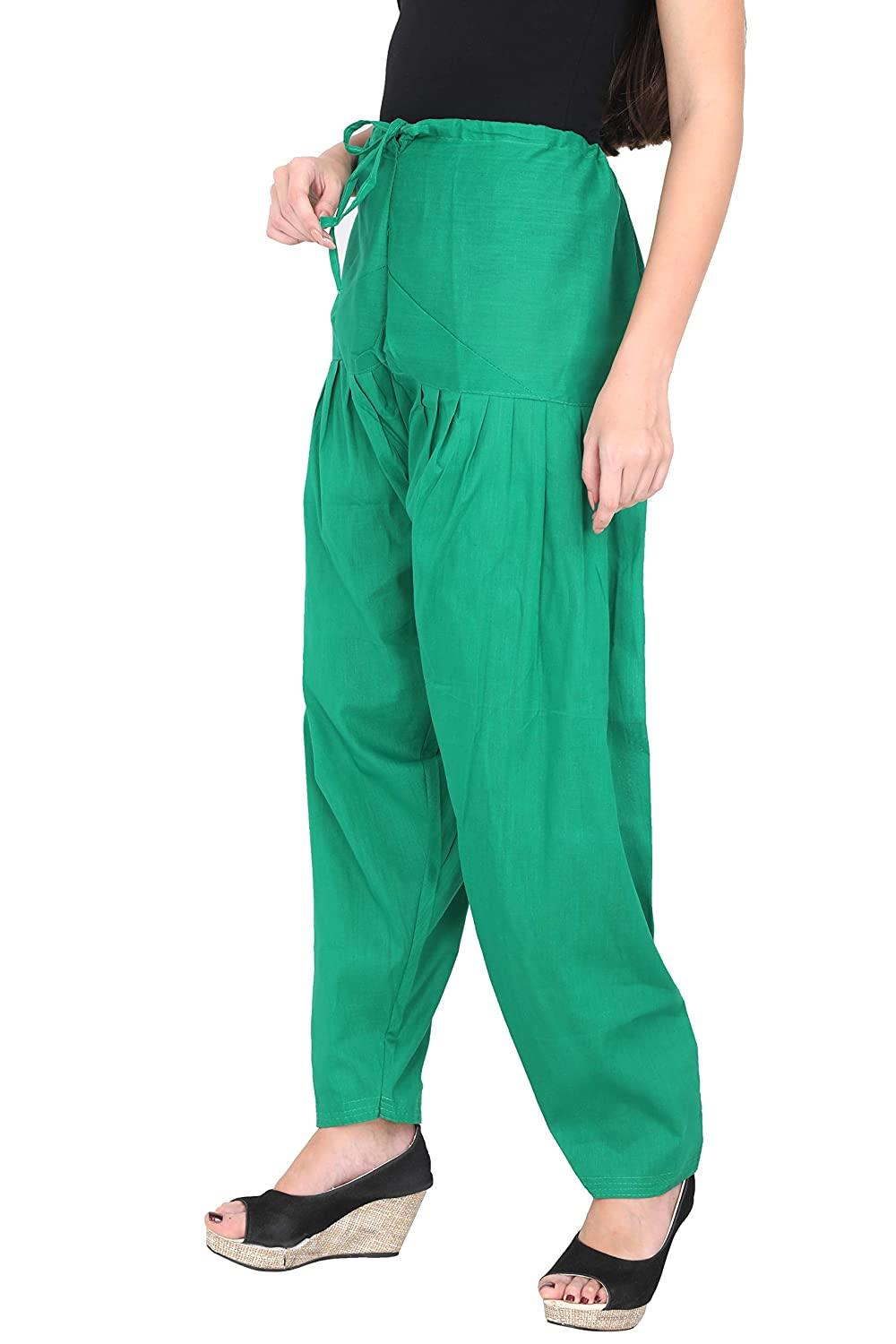 Cotton Solid Patiala Rama Green Salwar