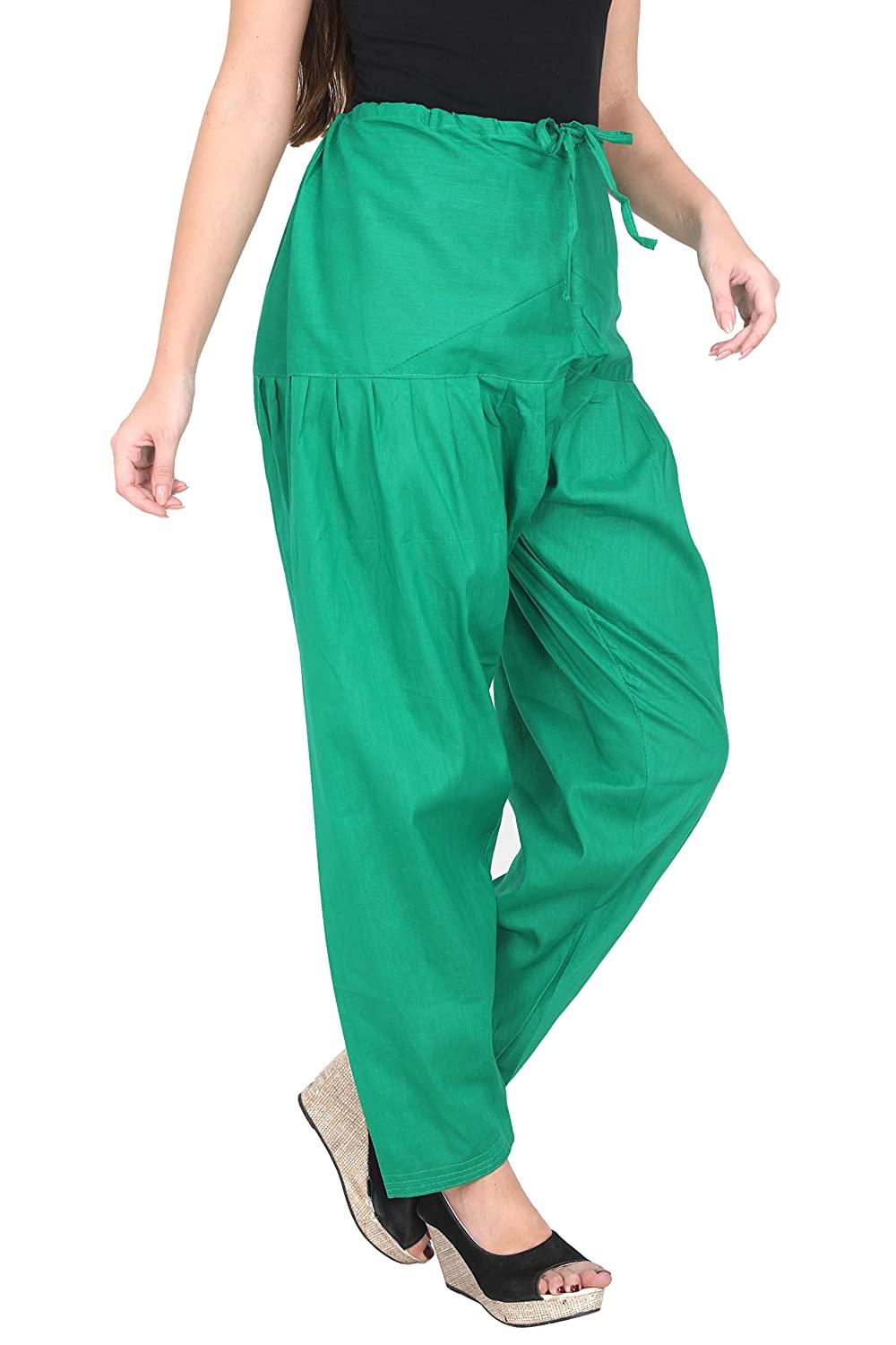 Cotton Solid Patiala Rama Green Salwar