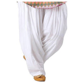 Cotton Solid Patiala White Salwar Default Title