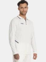 TYKA Align Full-Sleeve Cricket Top – Premium Off-White Match Jersey