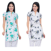 Women Green Grey Printed Straight Kurta Pack Of 2 XXXL