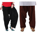 Pure Cotton Solid Women Black Coffee Salwar Pack of 2 Default Title