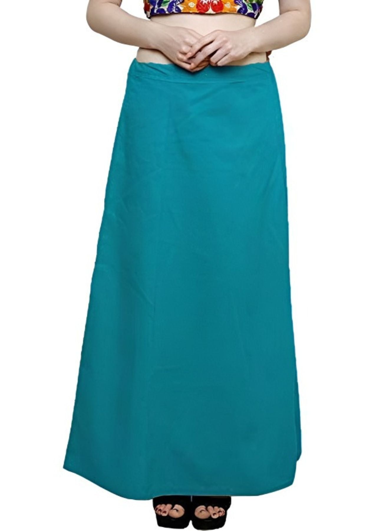 Clothing woman's Elegant Look Ethnic Wear Cotton Petticoat Sky Blue Pack of 1