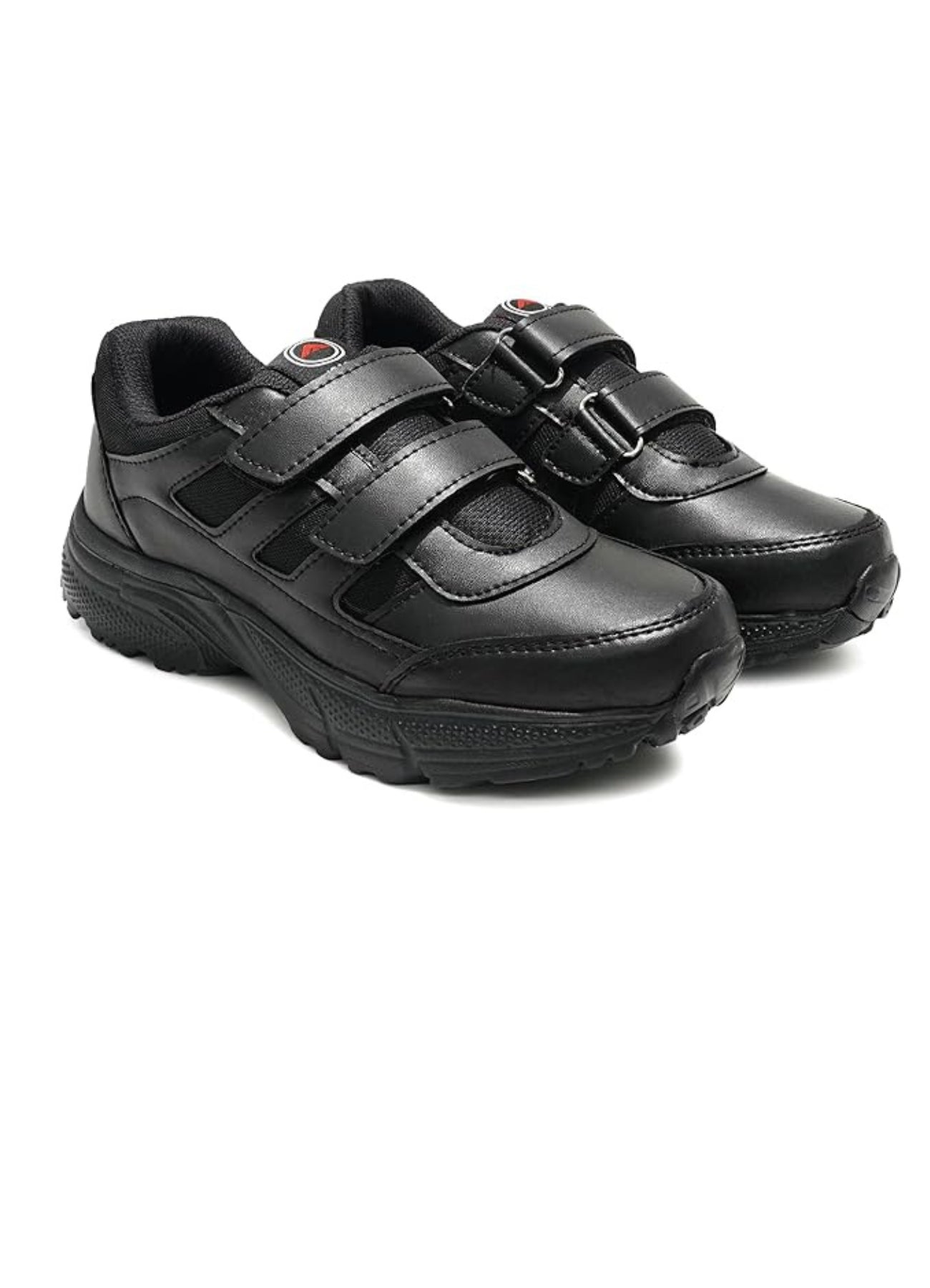 ASIAN Men's Monitor Velcro White Sneaker Shoes | Lightweight Sports Training & Gym Shoes with Synthetic Upper and Padded Insole Black