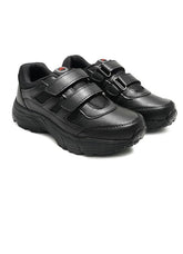 ASIAN Men's Monitor Velcro White Sneaker Shoes | Lightweight Sports Training & Gym Shoes with Synthetic Upper and Padded Insole Black
