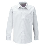 Unisex White Cotton School Shirt with Full Sleeves – Regular Fit 46