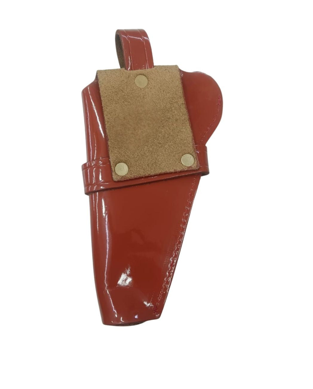 Genuine Leather Gun Pouch / Revolver Holster – Brown | Belt Mounted Police & Security Use