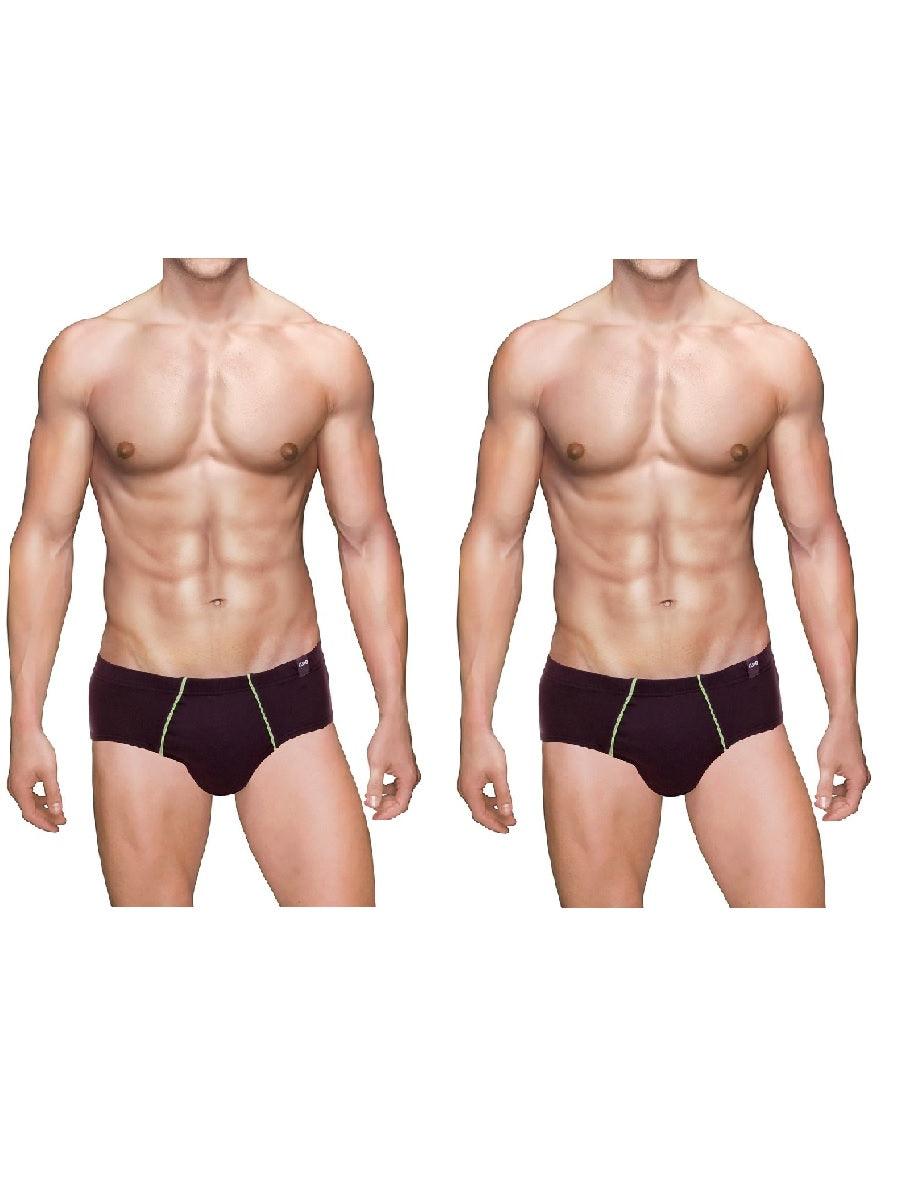 EURO MULTI COLOUR PLAIN BRIEF PACK OF 2 110
