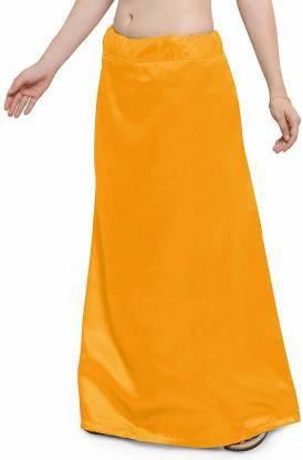 Trendzmy Woman's Satin Yellow Petticoat