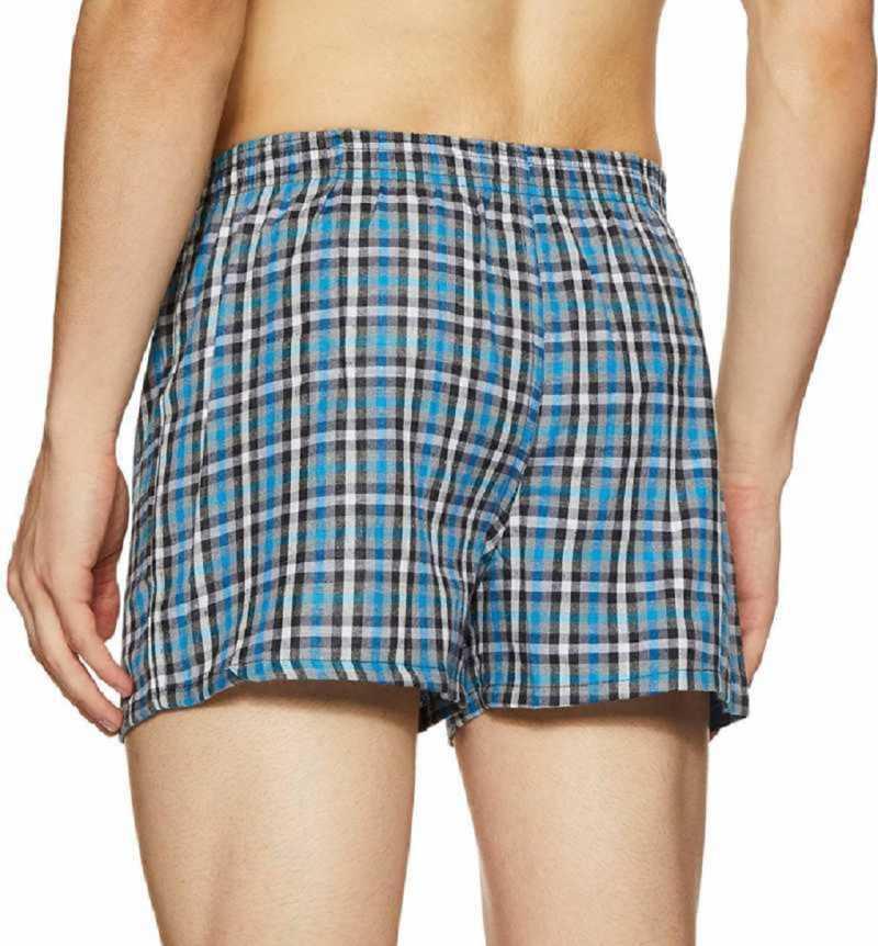 Checked Men Blue, Purple, Sky Blue Basic Shorts Pack Of 3