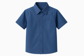 Unisex Blue Cotton School Shirt with Half Sleeves – Classic Fit 46
