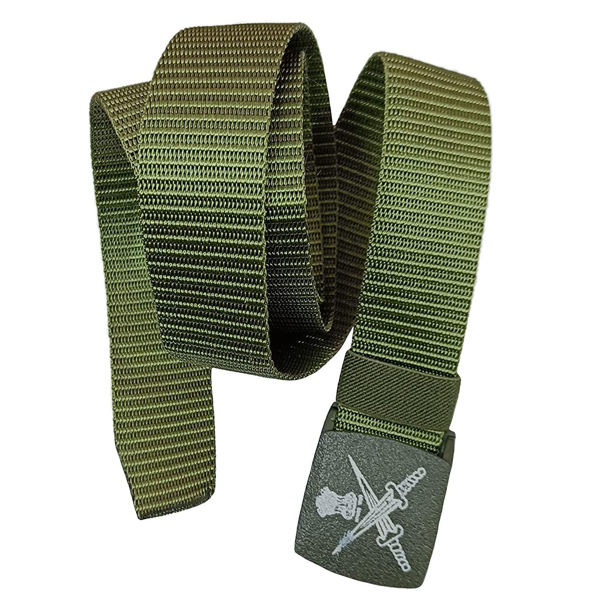 Indian Army Belt, Men's Nylon woven fabric Belt, Hole free plastic flap buckle Default Title