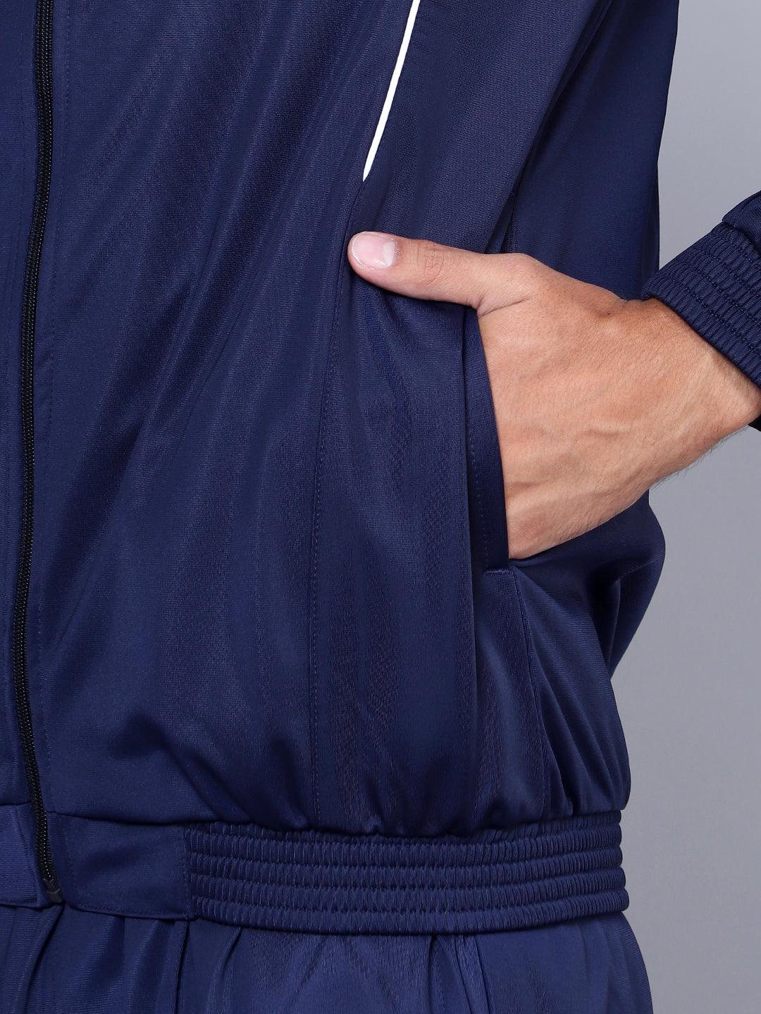 Shiv Naresh Men 445A NAVY/CYAN/WHITE T.P Racer-suit 2.0 Tracksuit